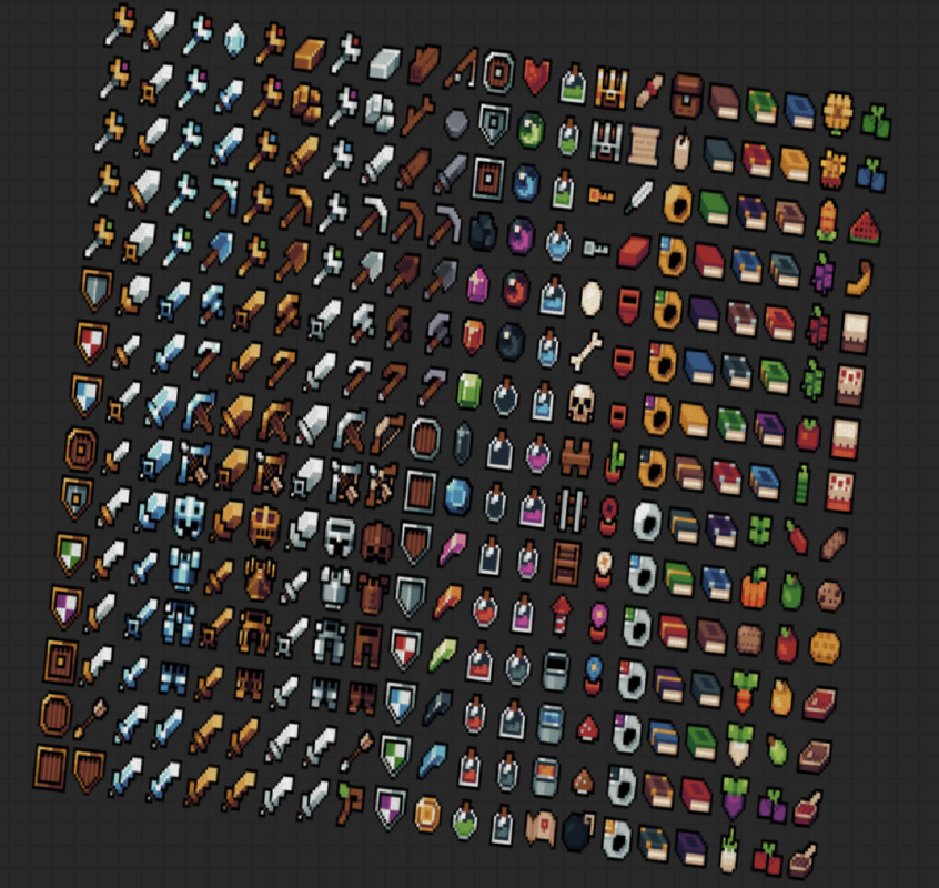 Pixelwood Valley Items Pack 16x16 | More than 300+ Item