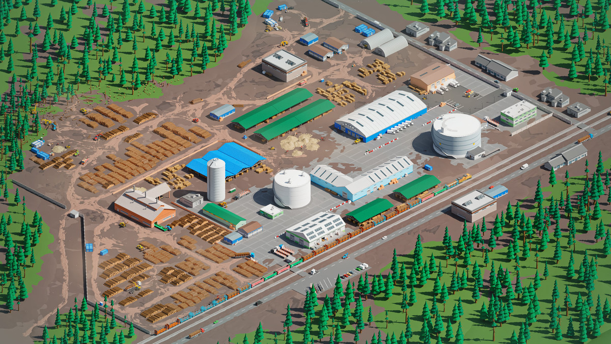 Logging Facility - Low Poly 3D Models Pack