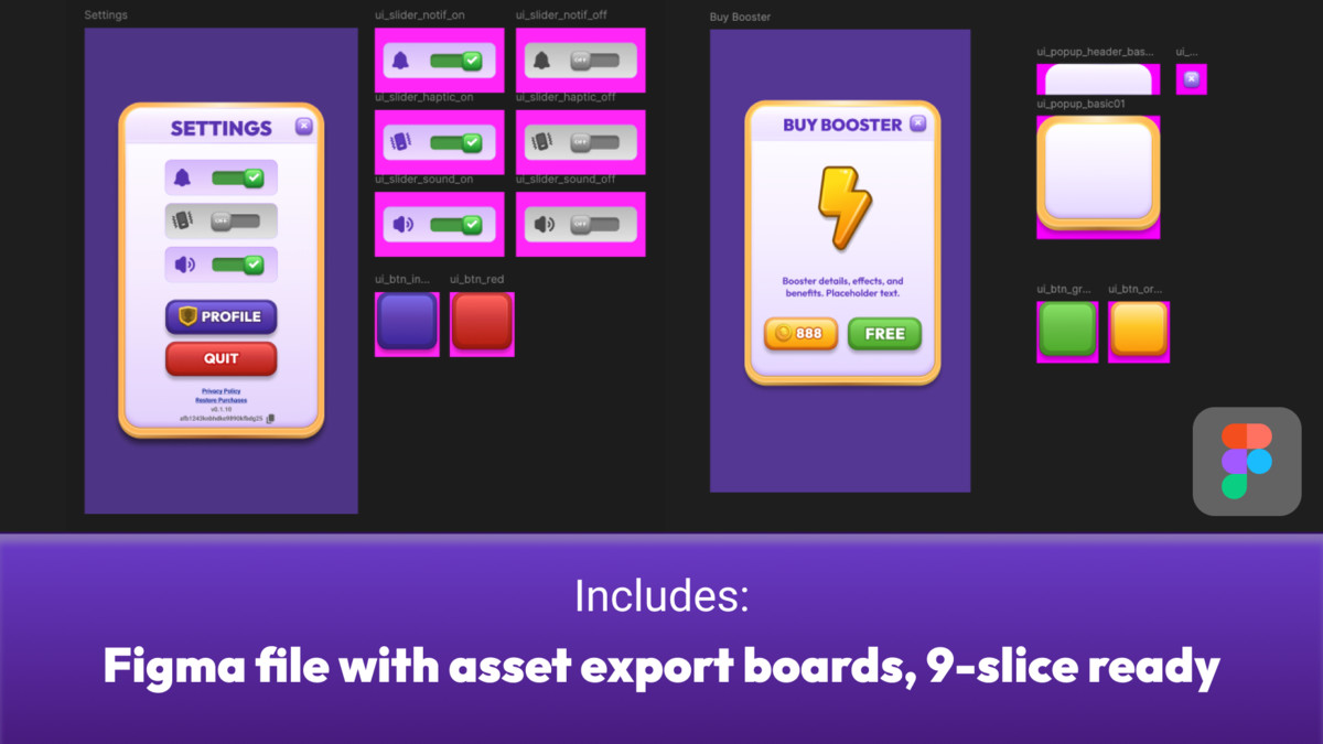 Casual Game UI Kit - Mobile