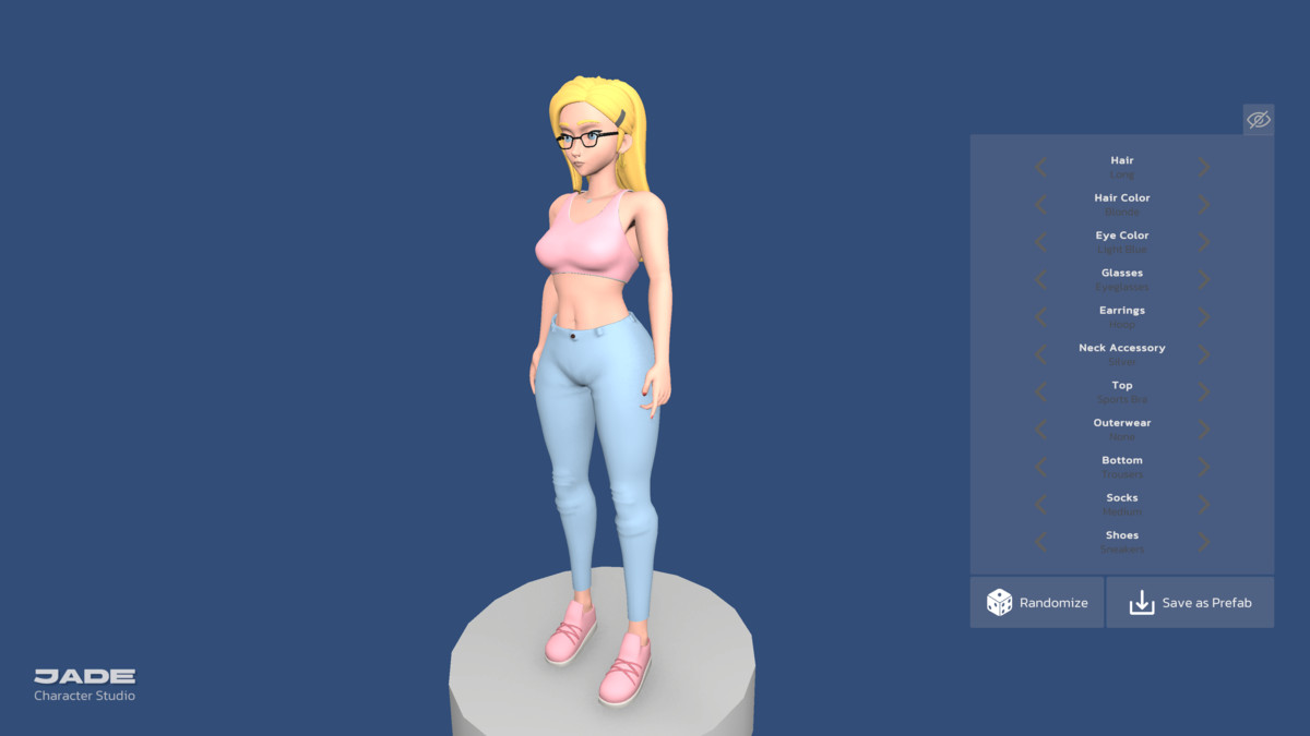 Jade Stylized Modular Female Character Creator