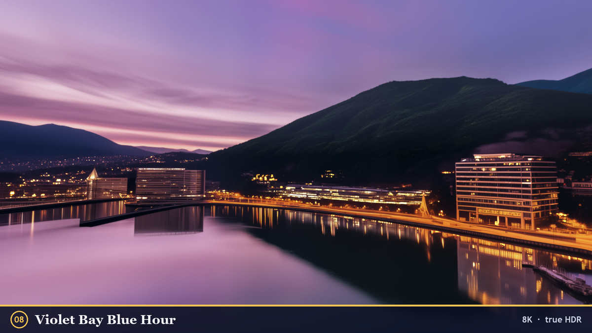 Waterfront Cities Sunset to Night - 8K True HDR Skyboxes (URP, HDRP)