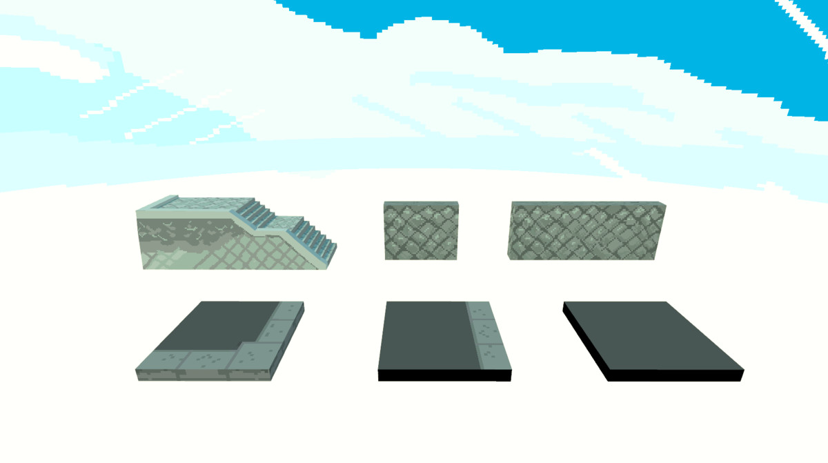 Low Poly Pixel World: Road to Kamakura