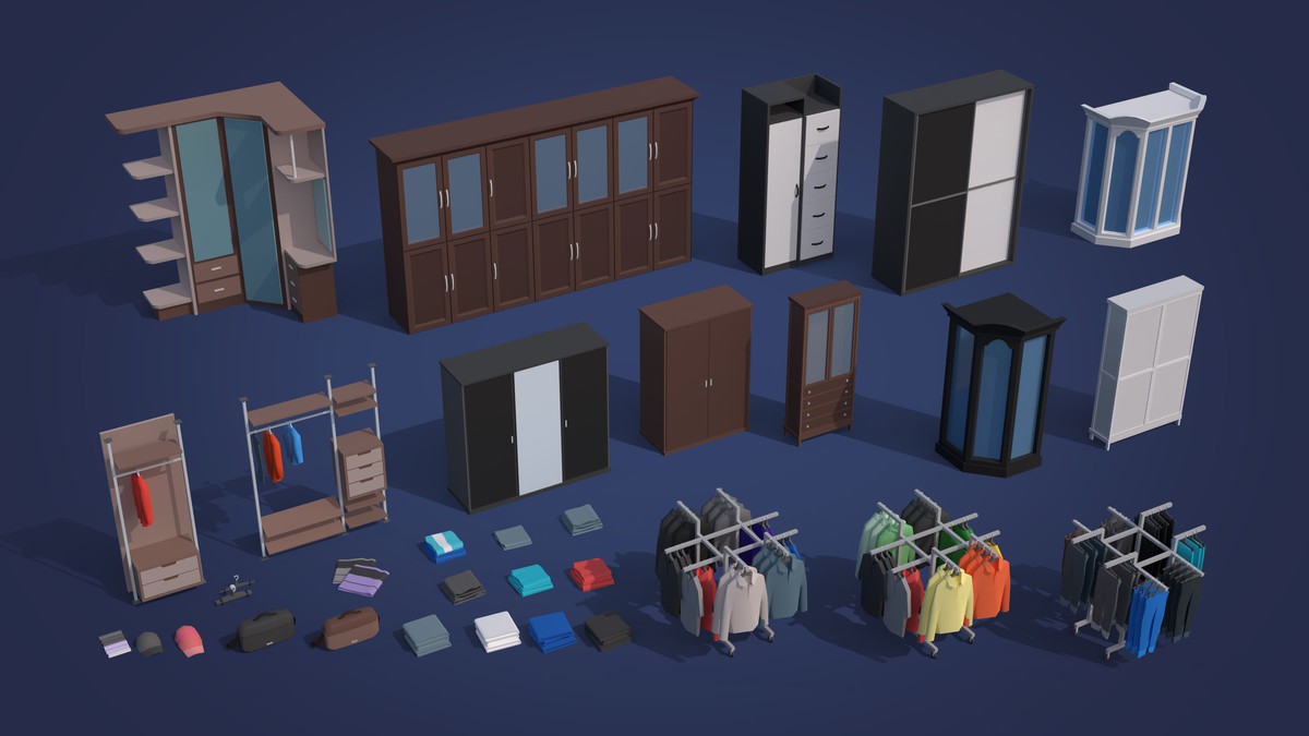 Interior 7 - Low Poly 3D Models Pack