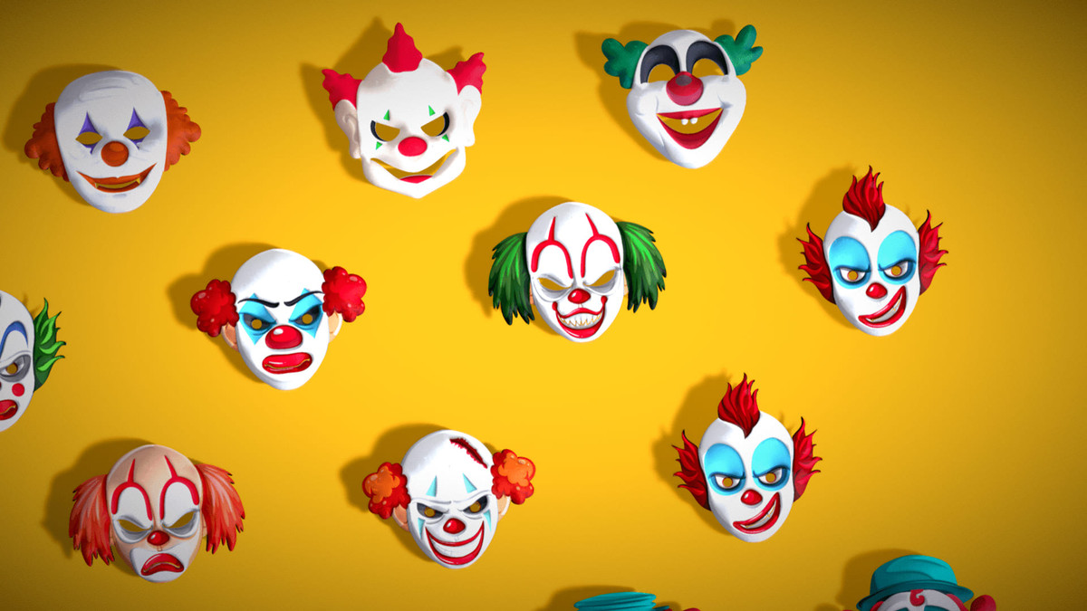 22 It Joker Horror Evil Masks Pack - Kids Evil Fantasy - Stylized Party Mask