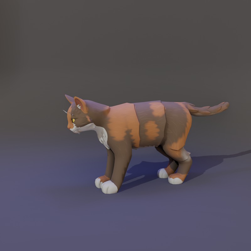 Low Poly Stylized Kittens