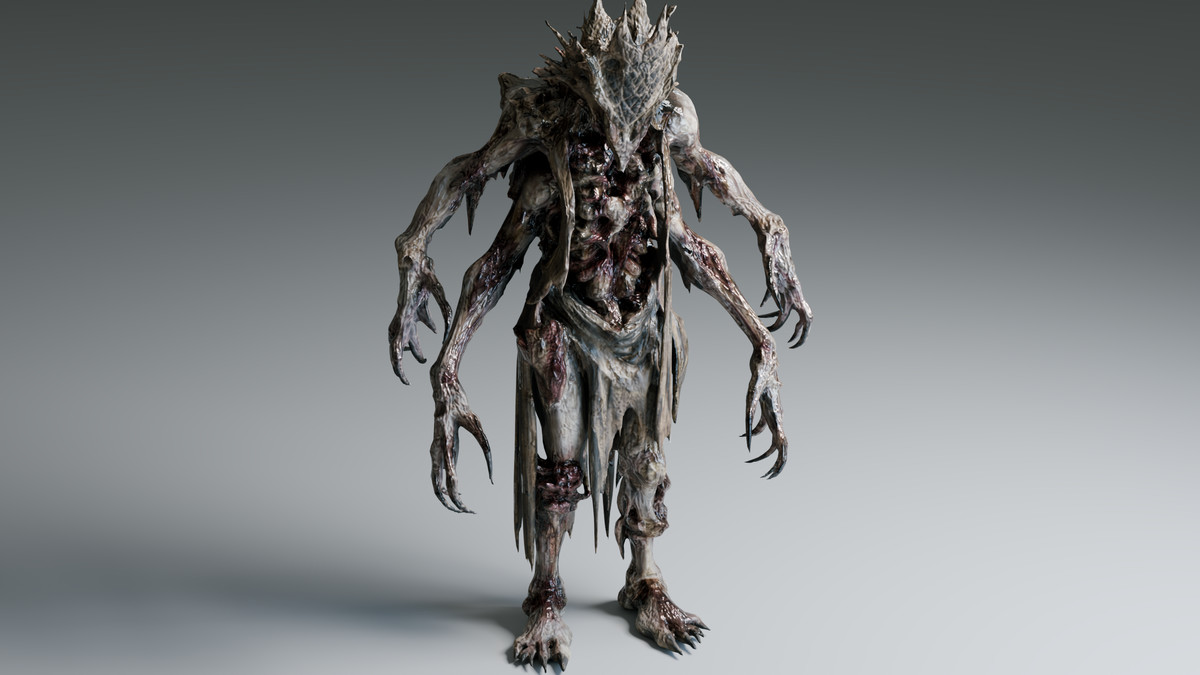 The Choir of Hunger - Horror Creature (Rigged)