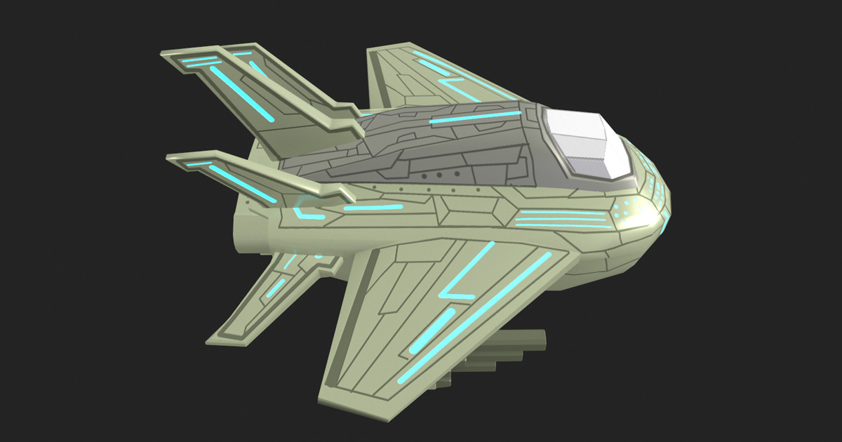 Sci-Fi Stylized Fighter Jet 3D pack