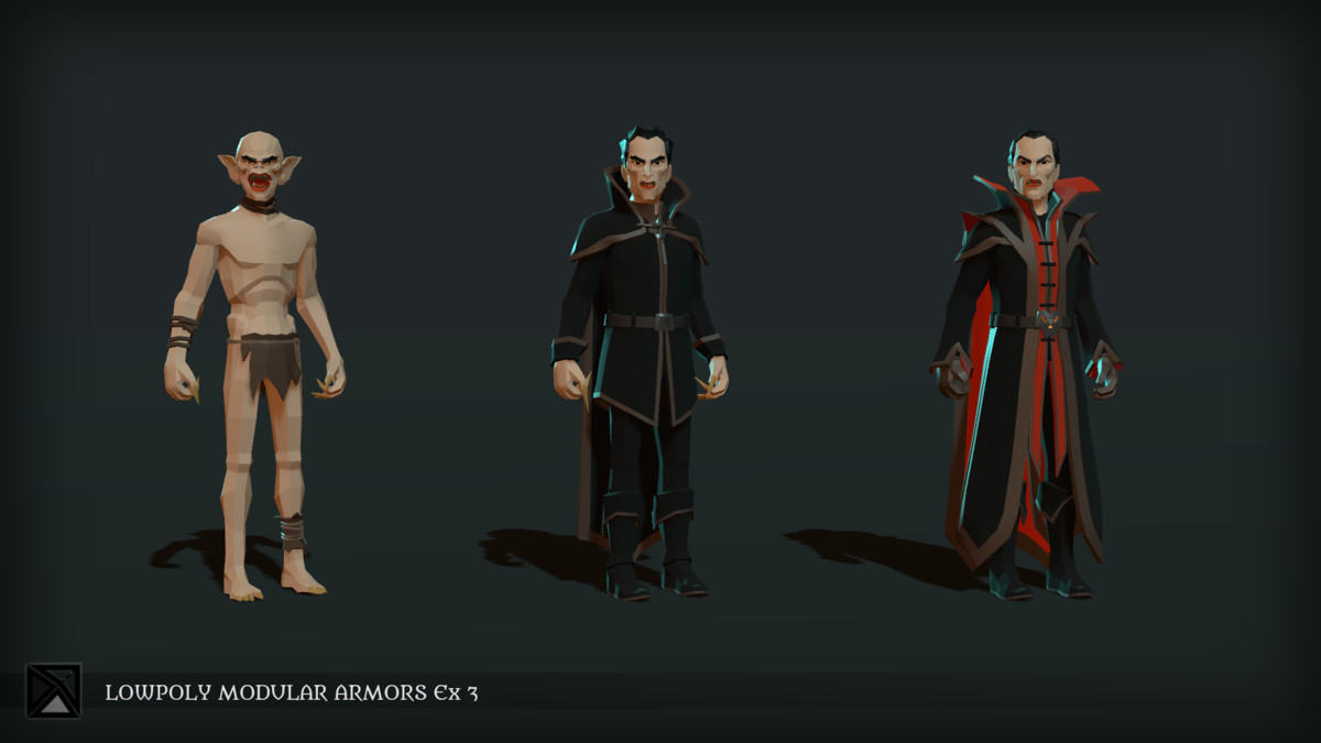 Low Poly Modular Armors Expansion Pack 03 - LOWPOLY MEDIEVAL FANTASY SERIES