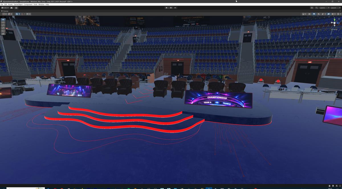 Futuristic Esports Arena Stadium – Tournament Stage 3d Environment Level