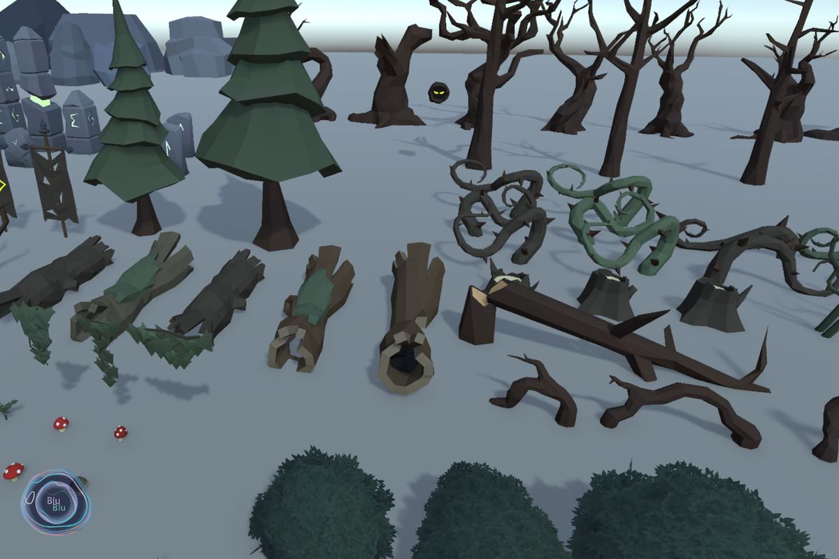 Low Poly Dark Fantasy Forest, Chapel & Ruins – RPG Environment Kit
