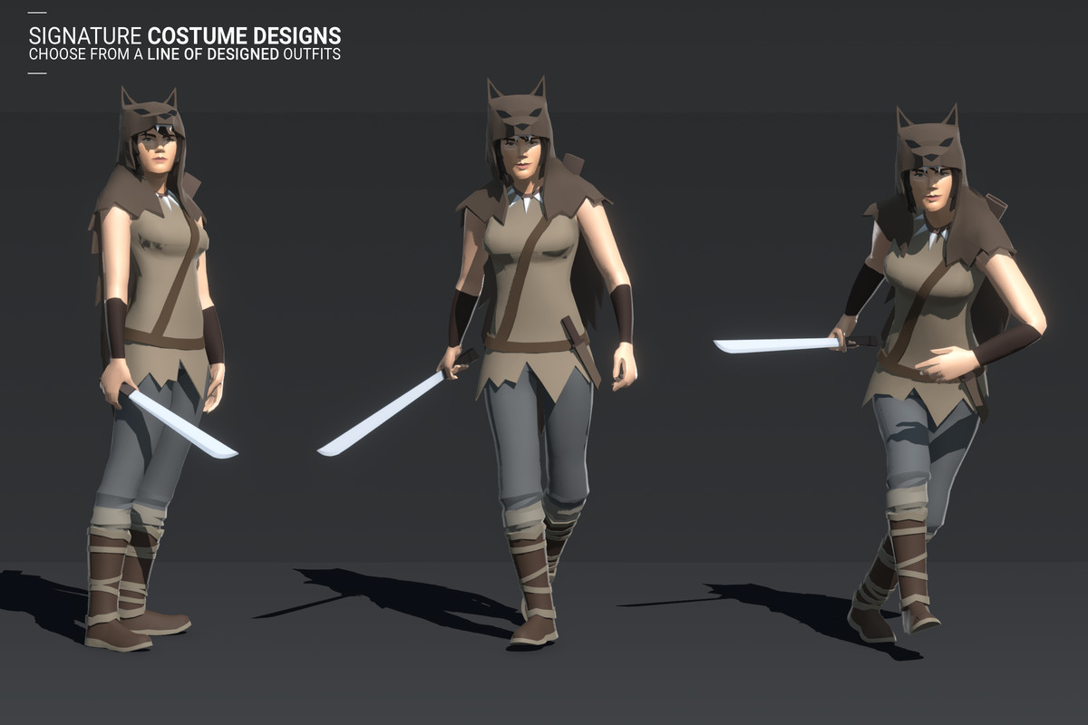 Polyquest Heroes: Warrior I Huntress