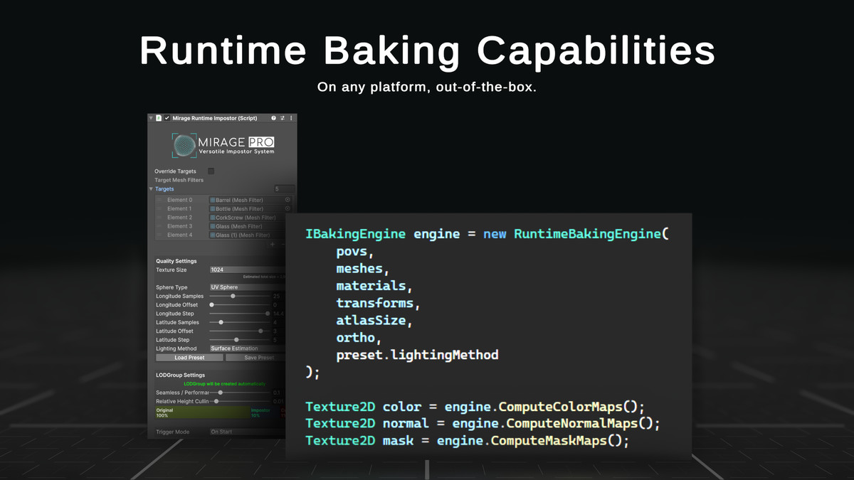 Mirage Pro - Runtime Impostors Baking System