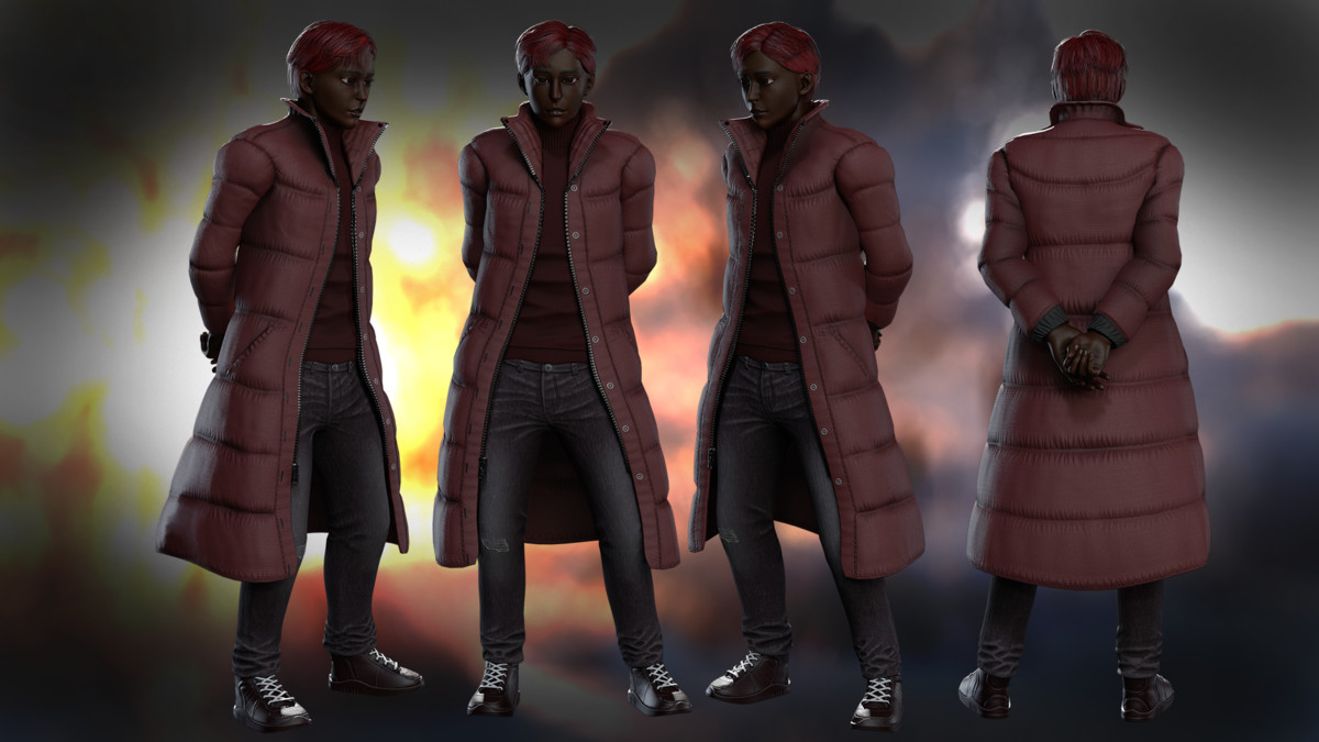 Winter Student Man – Modular Game Character