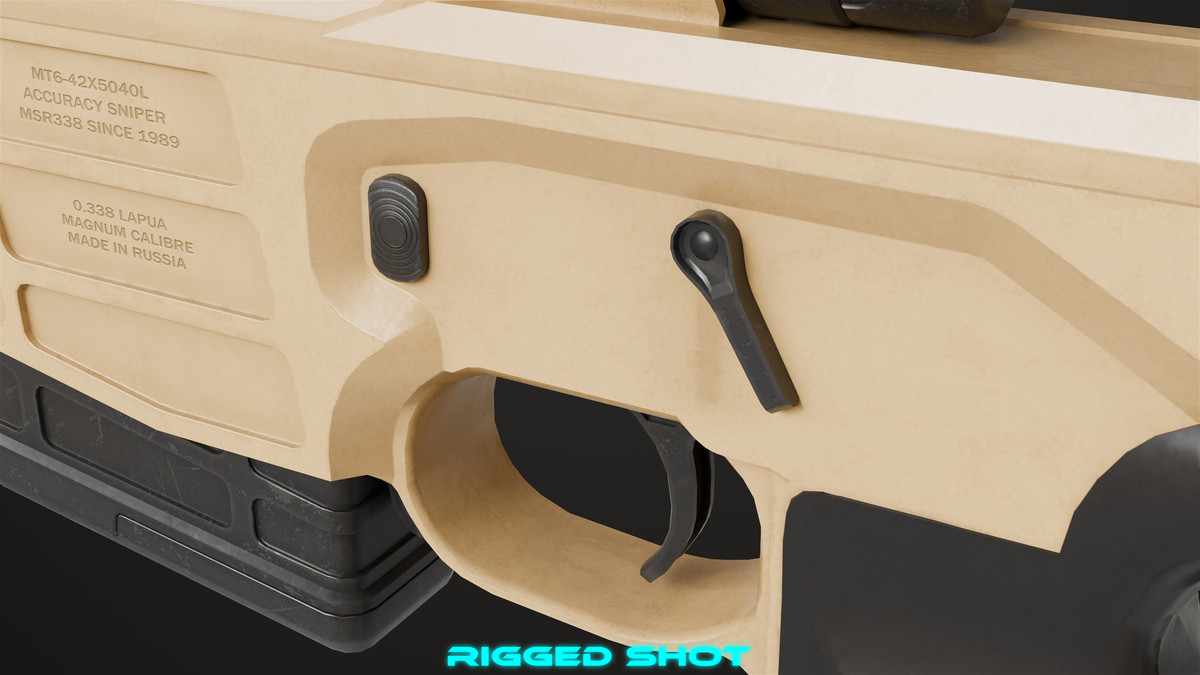 Sniper Rifle 04 Sandal URP HDRP Textures