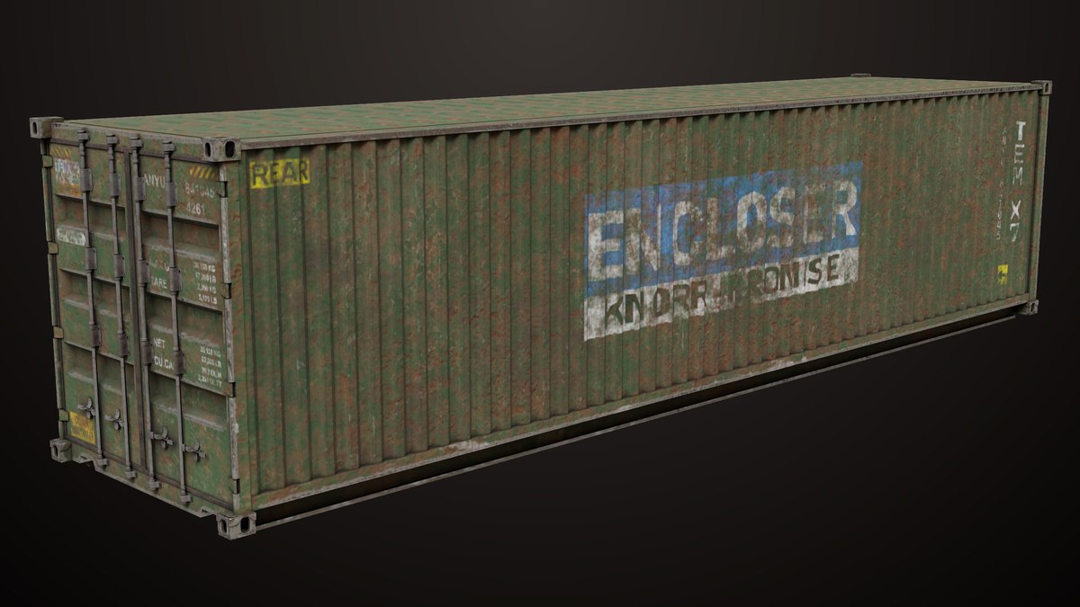 Old Dusty 5 Cargo Container Single Mat URP HDRP Textures