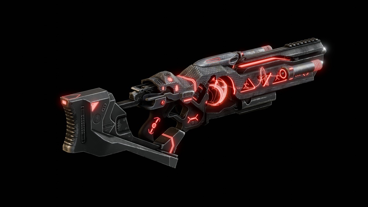 Sci-Fi Weapons - Neon SciFi Shotguns / Scatterguns with 5 Skins per Weapon