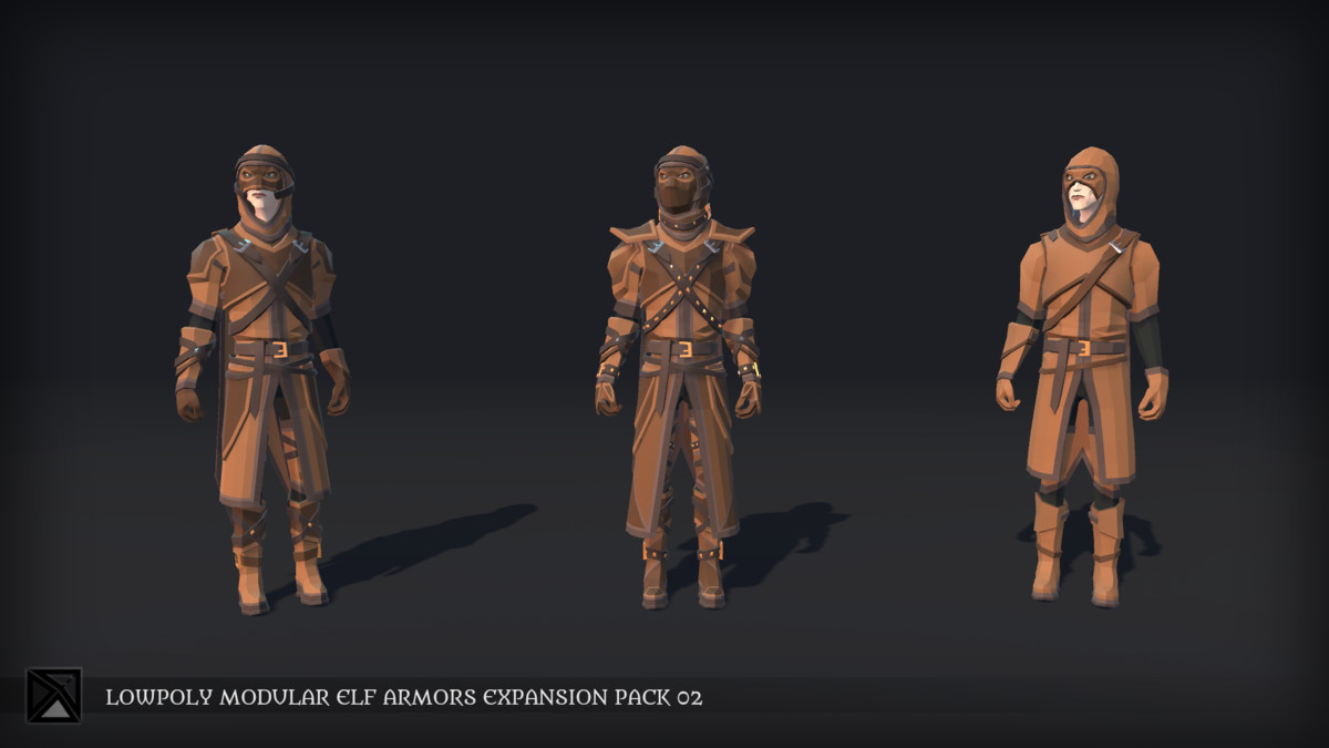 Lowpoly Elves Modular Armors Ex2 - MEDIEVAL FANTASY SERIES