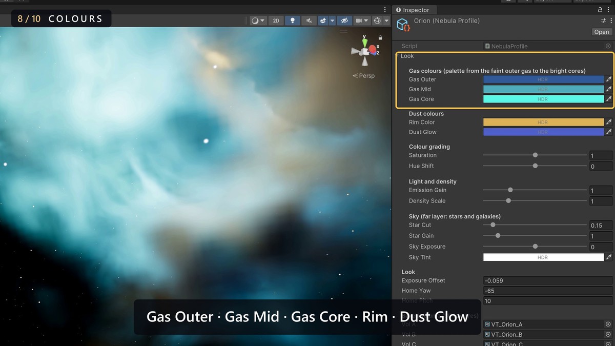 Volumetric Nebula Generator – Fly-Through 3D Space Nebulae (URP & HDRP)