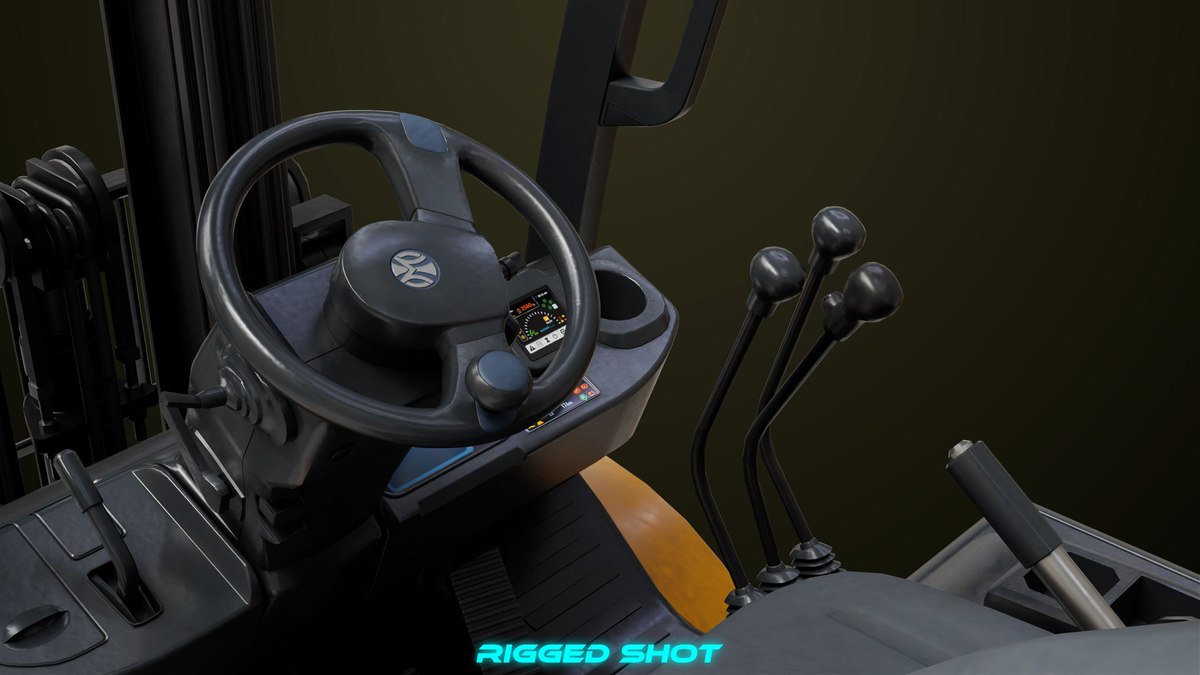 Forklift Trucks and Pallet Yellow Collection URP HDRP Textures