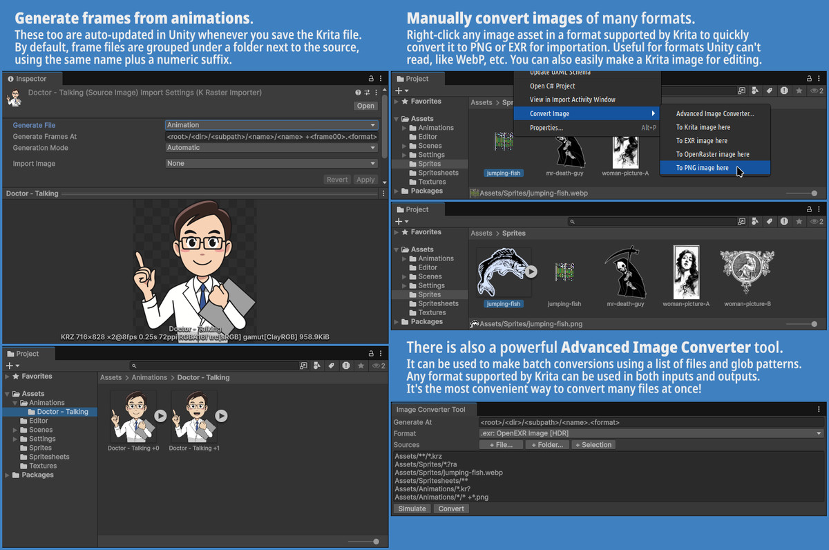 Importer for Krita and OpenRaster + animation and image converter