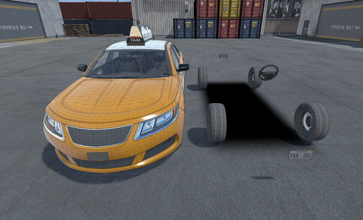 Generic taxi sedan
