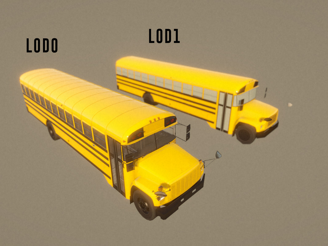 School Bus with LOD
