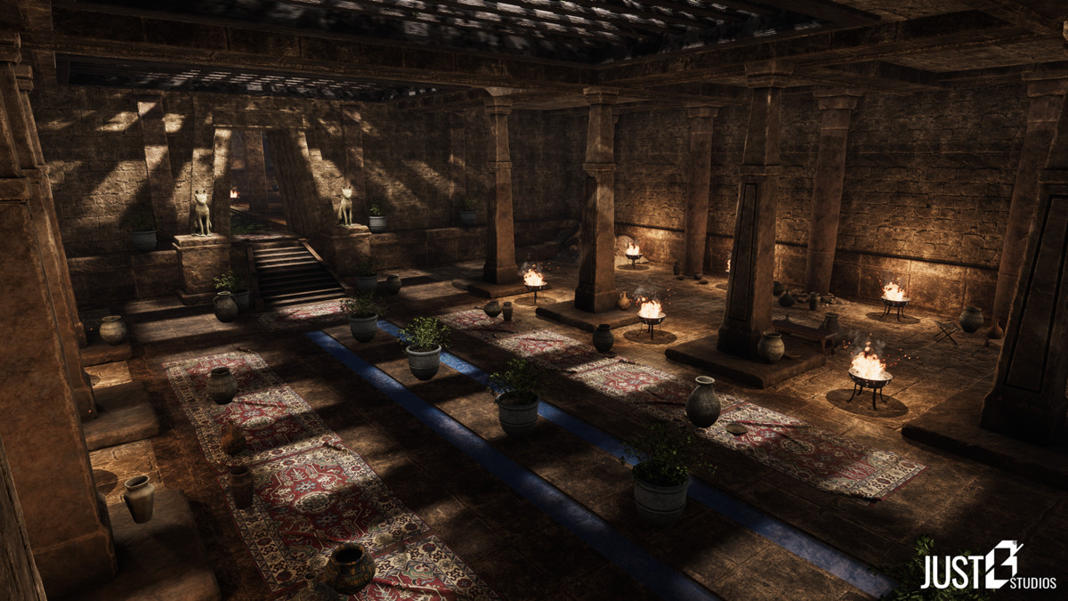 Modular Babylon Temple Environment (Temple,Desert,Ruins)
