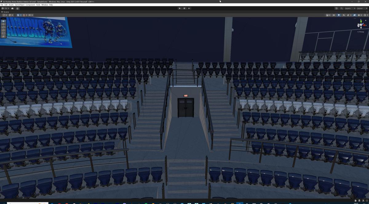 Modular Ice Hockey Arena Stadium Interior 3d Level