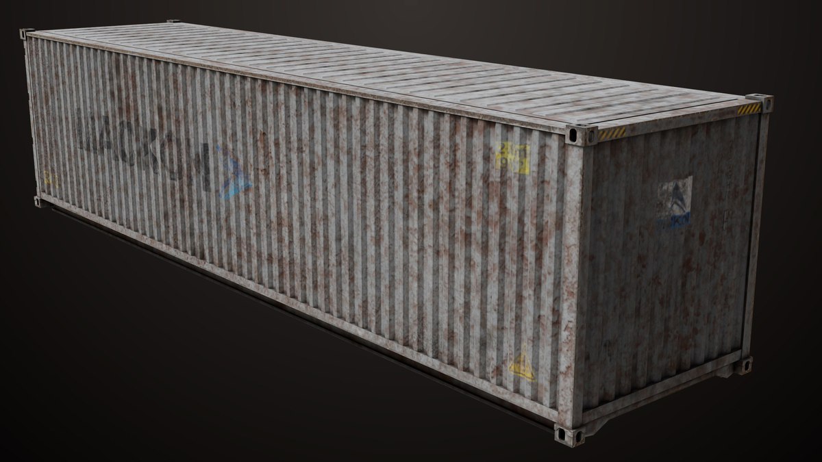 Old Dusty 5 Cargo Container Single Mat URP HDRP Textures