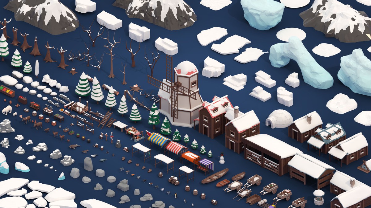 Arctic - Low Poly 3D Models Pack