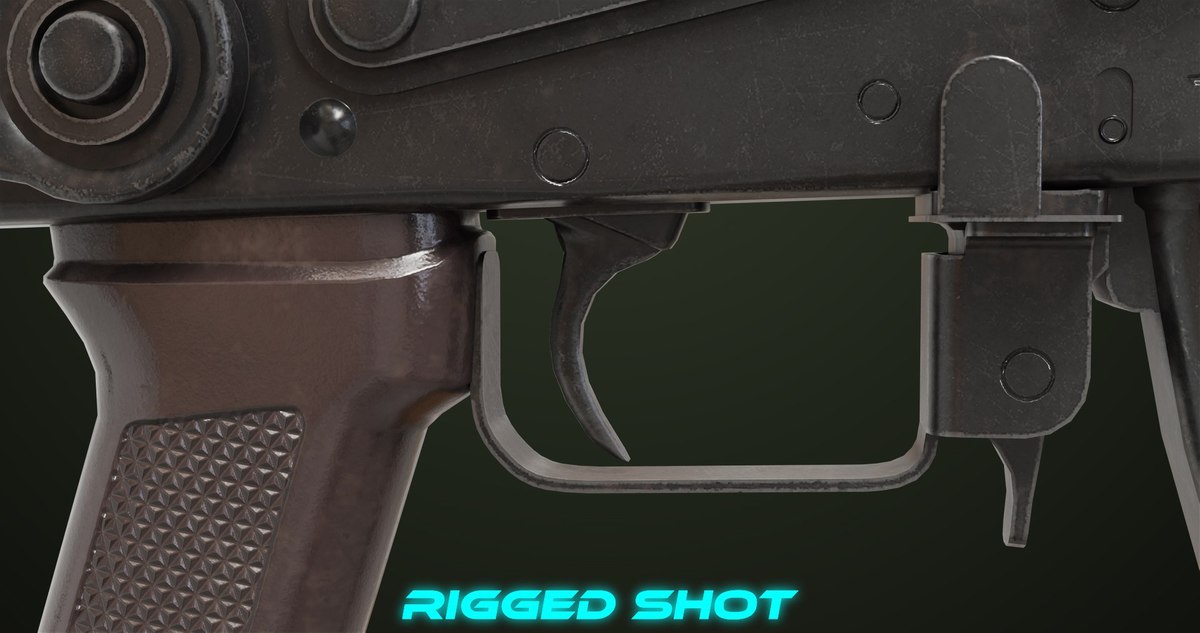 AKMS Light Machine Gun 10 URP HDRP Textures