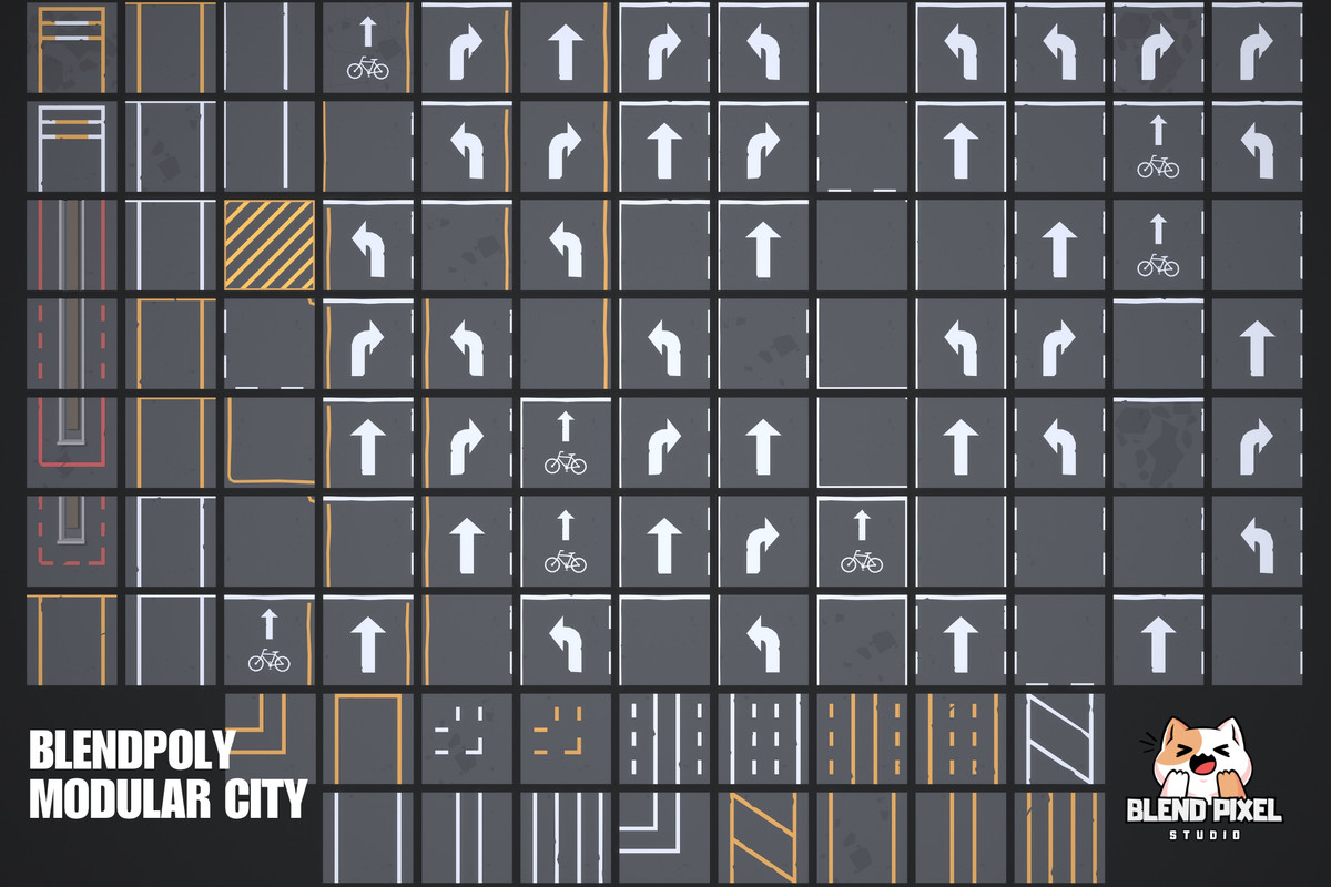 BlendPoly Modular City - Low Poly Assets