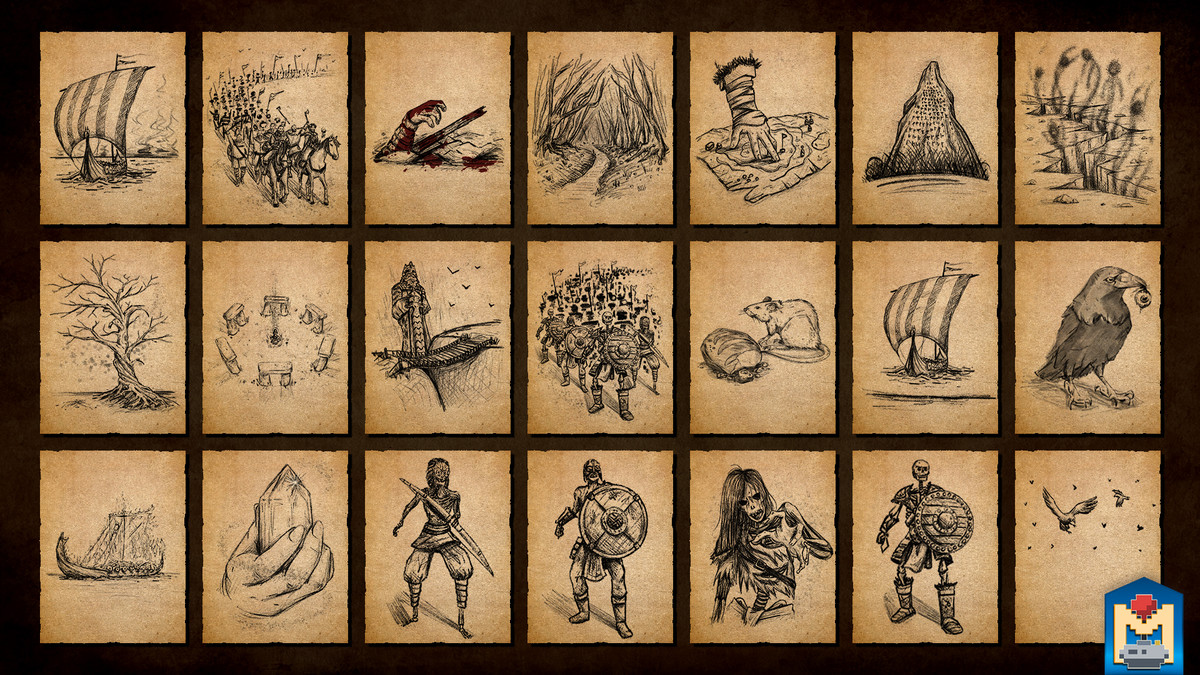 2D Hand Drawn Game Story Journal Sketches