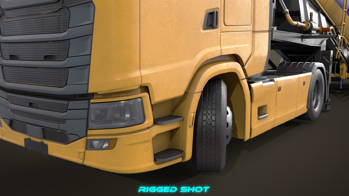 Chassis 06 Cement Trailer 01 Yellow