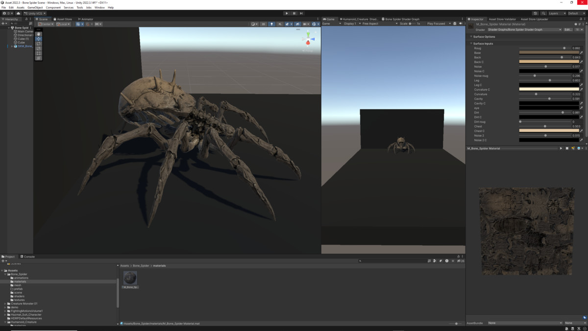 Bone Spider - Customizable Horror Monster