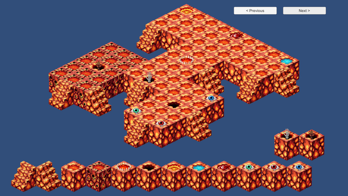 2D Isometric Modular Tileset – Grass & Lava