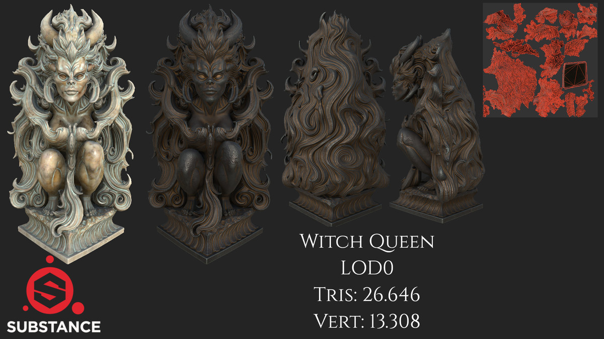Dark Fantasy Chess Set / Statue Set