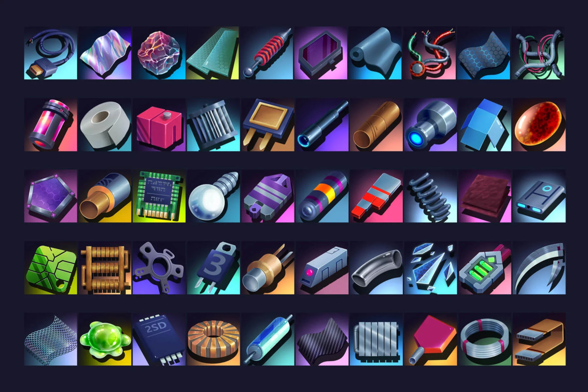 2700 Cyberpunk RPG Icons Pack