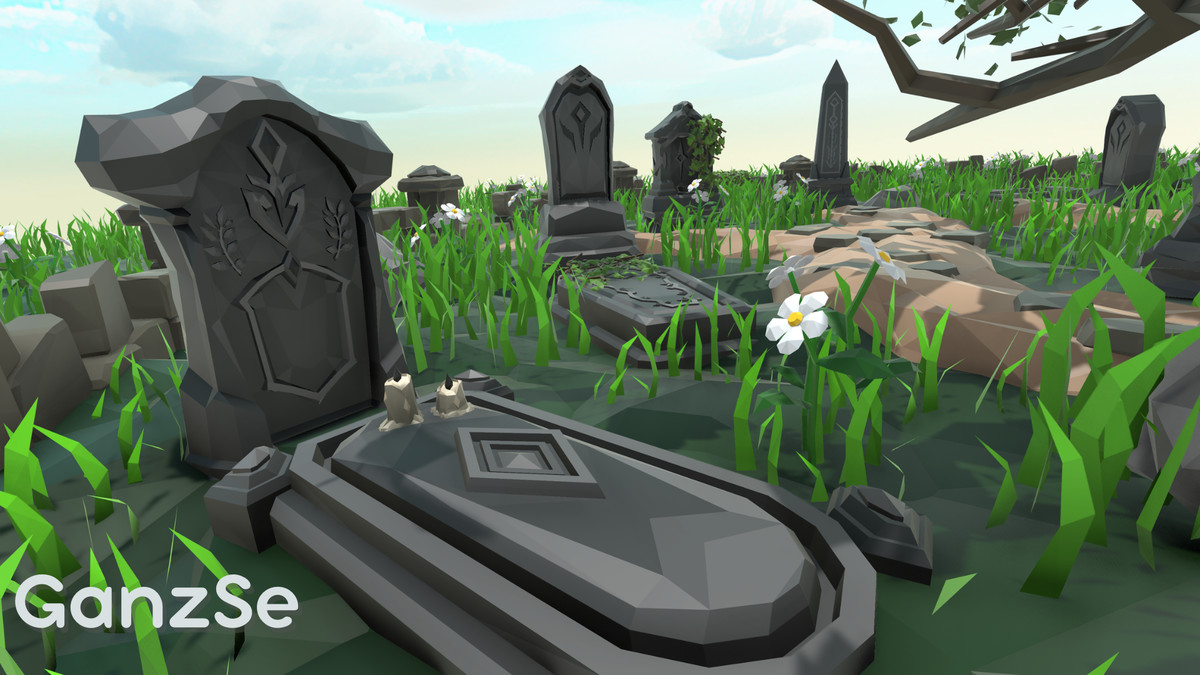 GanzSe Sacred Graveyard - Stylized Low Poly Environment