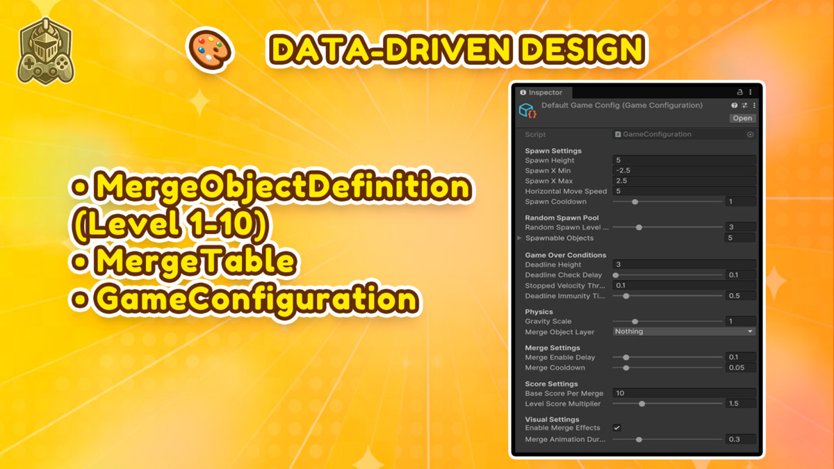 Merge 2D Framework – Drop Physics & Merge System