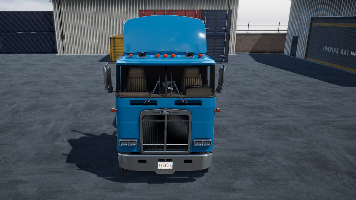 80s cabover with refrigerated trailer