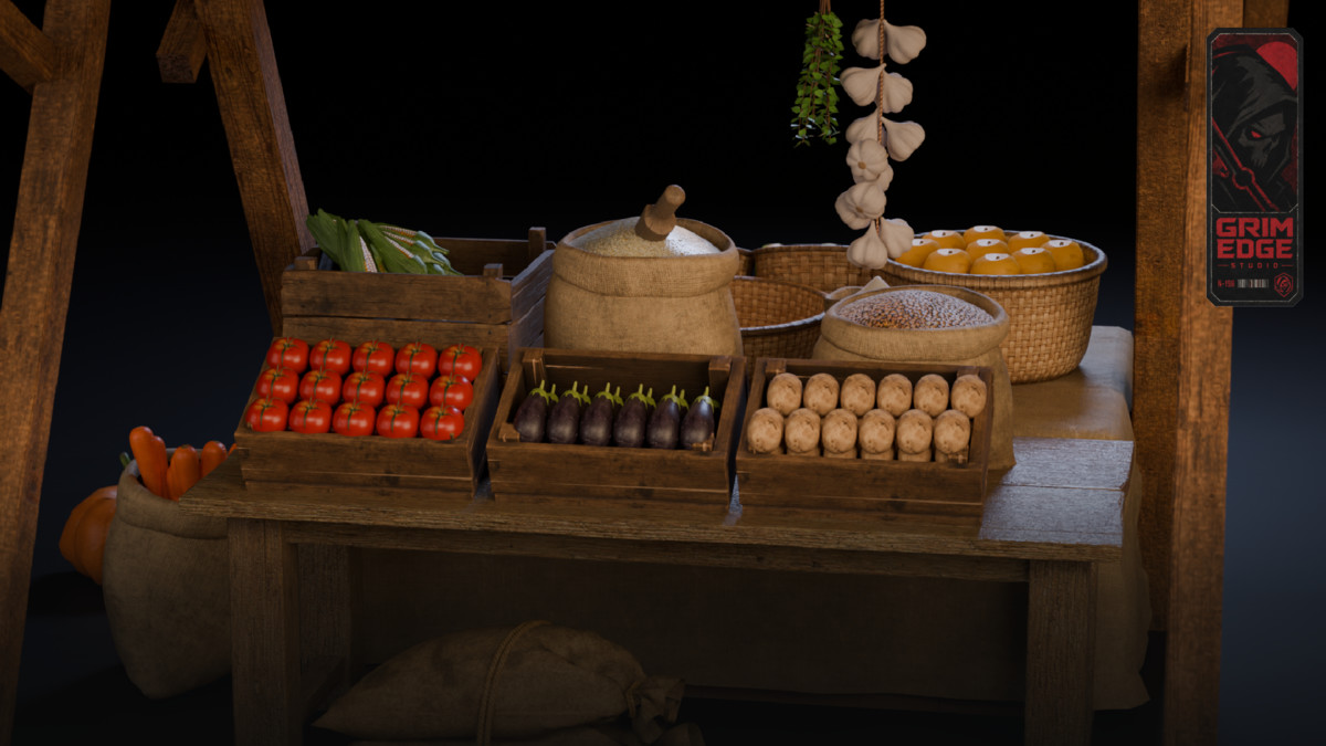 Medieval Grocery Stall