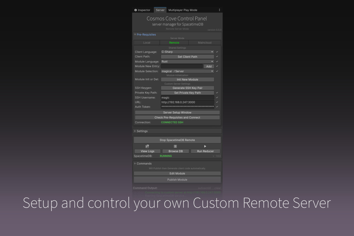Cosmos Cove - Create MMOs with SpacetimeDB