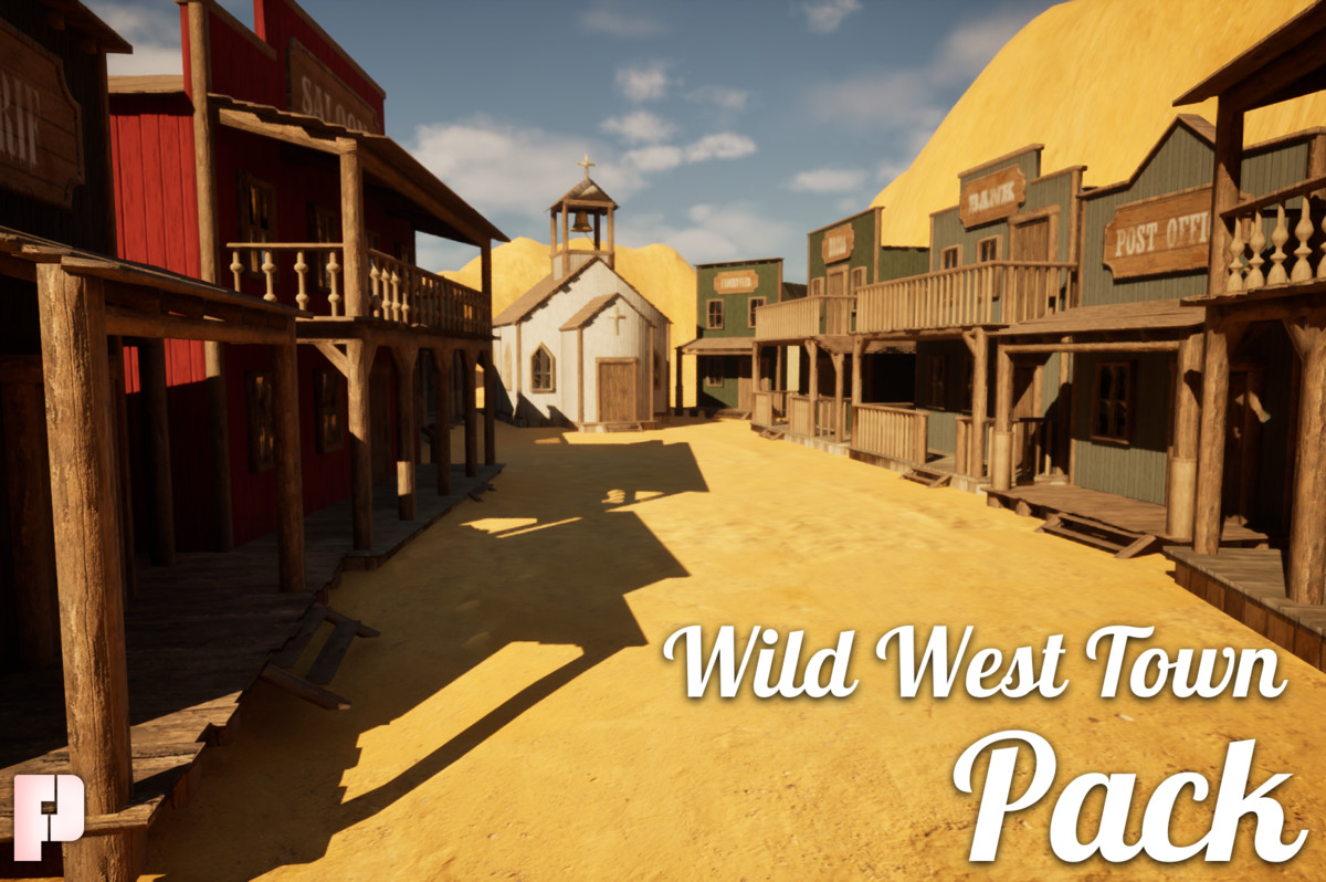 Wild West Town - Realistic Buildings Pack