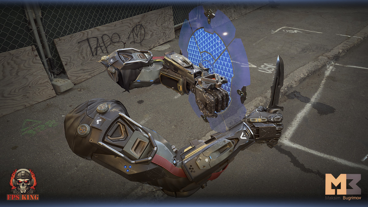 FPS Sci-Fi Hans With Knife (Animations)