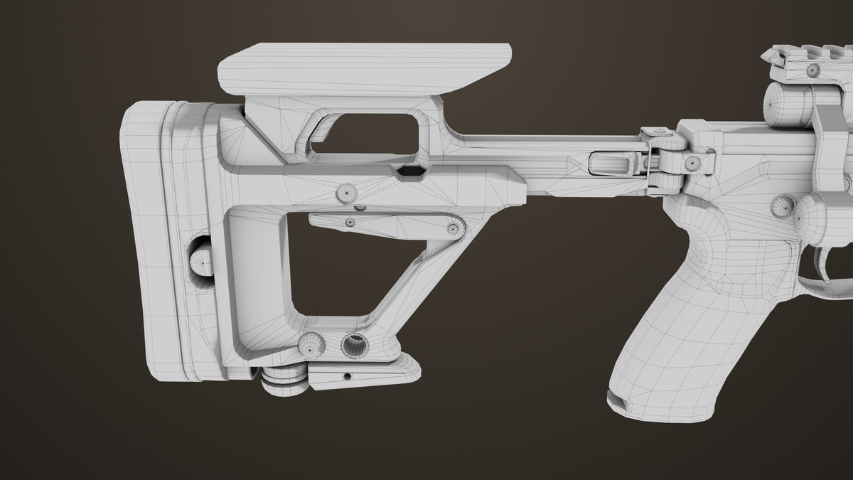 Sniper Rifle 04 Black URP HDRP Textures