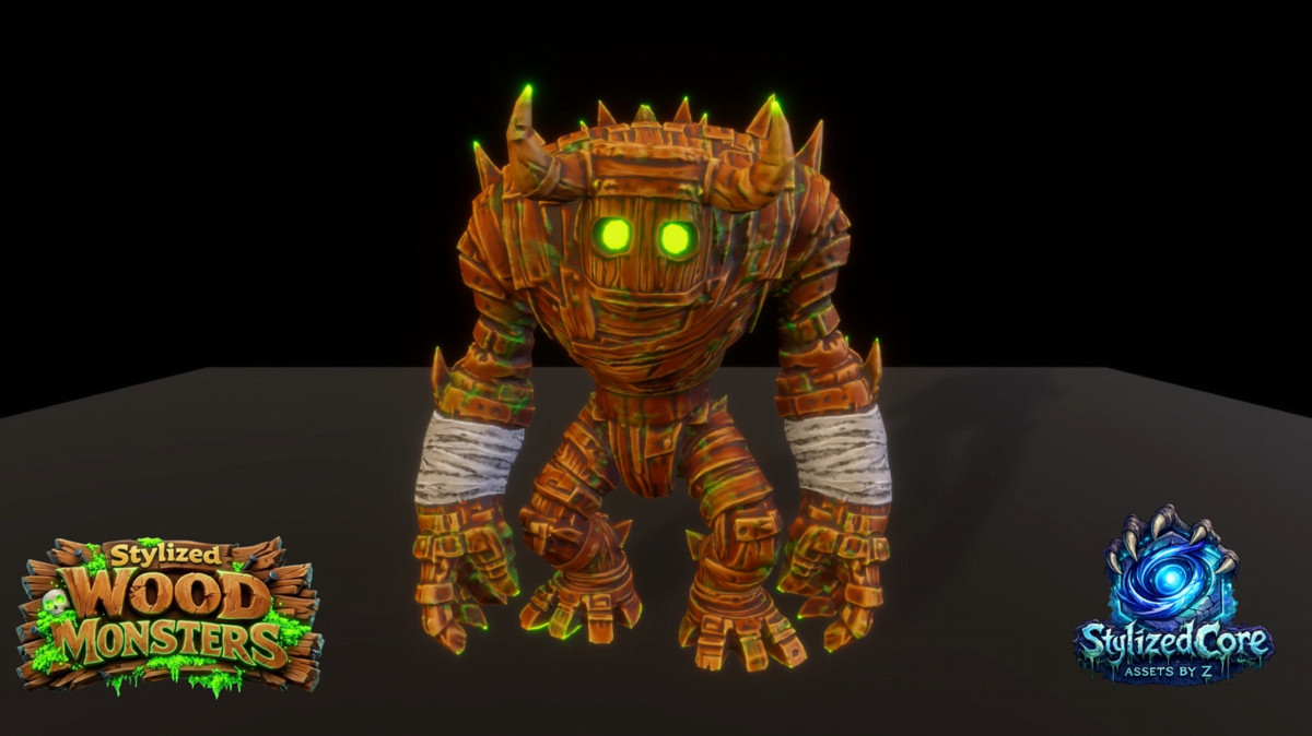 Wood Monsters Pack 1 – 4 Stylized Animated Creatures (LOD + Skins)