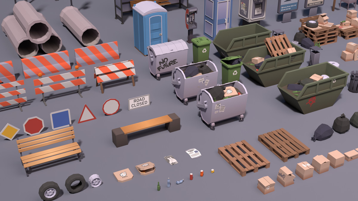 Modern City Props Pack (Stylized) – BoznaWhat