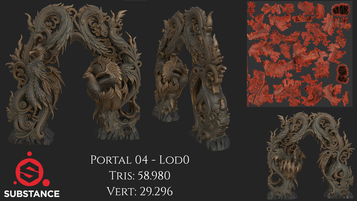 4 Dark Fantasy Portals / Gateways
