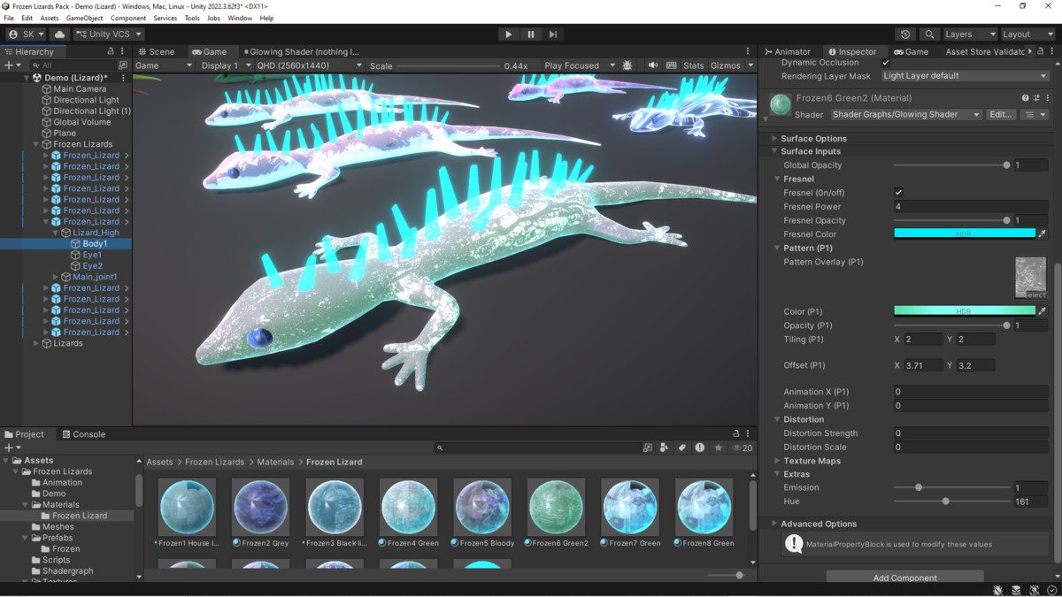 Freezable Lizards Pack 3D